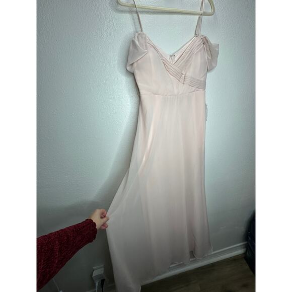 NWT Birdy Grey Pale Blush Spence Chiffon Convertible Maxi Dress M - Picture 6 of 16